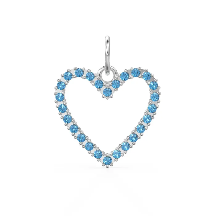 Necklaces Jalvi Co 226mm 14K solid Yellow Gold Swiss Blue Topaz Large LOVE Heart Charm Necklace Pendant Necklaces Jalvi Co 226mm 14K solid Yellow Gold Swiss Blue Topaz Large LOVE Heart Charm Necklace Pendant