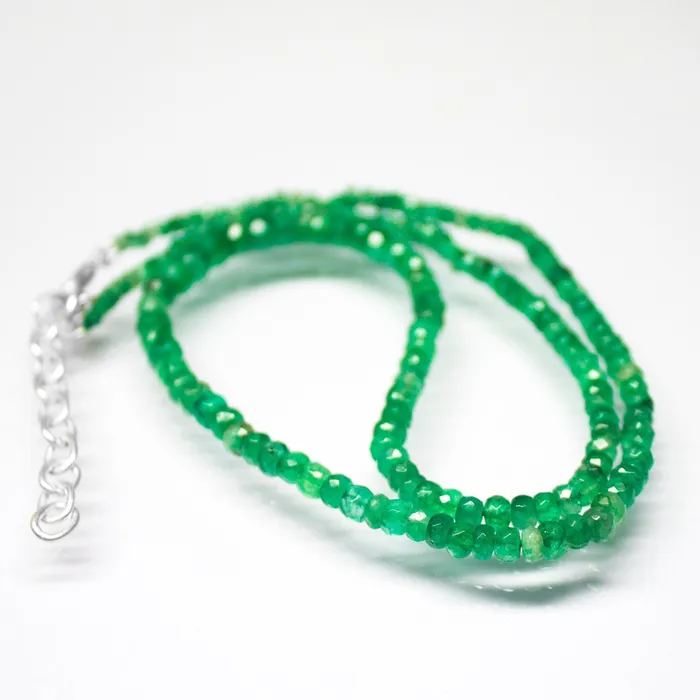 Necklaces Jalvi Co Zambian Green Emerald Faceted Rondelle Gemstone Beaded Necklace 19 3mm 5mm Necklaces Jalvi Co Zambian Green Emerald Faceted Rondelle Gemstone Beaded Necklace 19 3mm 5mm