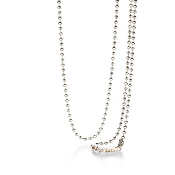 Necklaces Julez Bryant White Gold 18mm Ball Chain 26