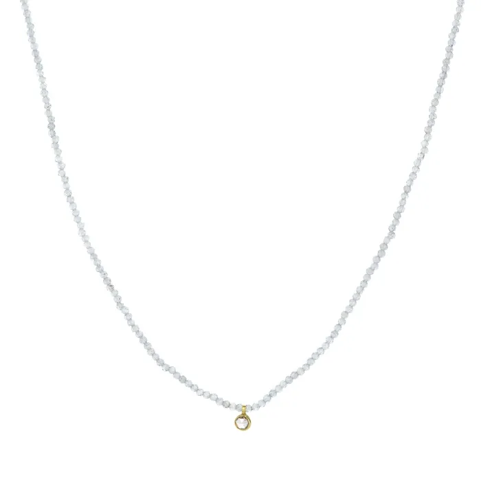 Necklaces Labradorite Necklace with Diamond Pendant Margaret Solow