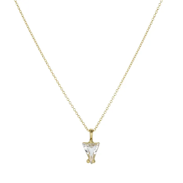 Necklaces Marian Maurer Triangular Morganite City Pendant Necklace