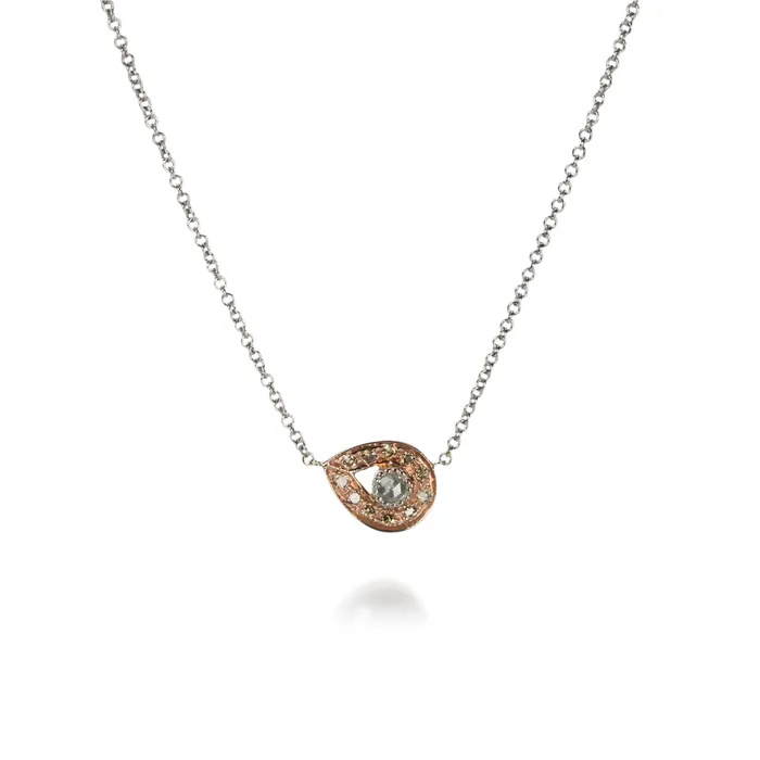 Necklaces Sethi Couture Sideways Plume Diamond Necklace