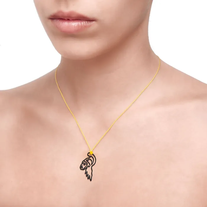 Necklaces Spirito Rosa Heroes 1821 THEODOROS KOLOKOTRONIS Pendant Black Rhodium Plated 925 Silver