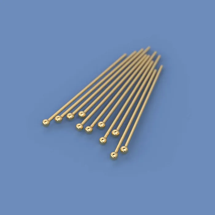 PreStyled Sets Jalvi Co 27 gauge 18k Solid Yellow Gold 20MM 08 INCH Ball Headpin Quantity 2 or 10 or 50 PreStyled Sets Jalvi Co 27 gauge 18k Solid Yellow Gold 20MM 08 INCH Ball Headpin Quantity 2 or 10 or 50