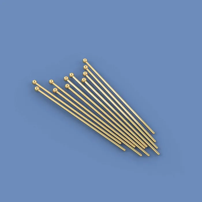 PreStyled Sets Jalvi Co 27 gauge 18k Solid Yellow Gold 20MM 08 INCH Ball Headpin Quantity 2 or 10 or 50 PreStyled Sets Jalvi Co 27 gauge 18k Solid Yellow Gold 20MM 08 INCH Ball Headpin Quantity 2 or 10 or 50