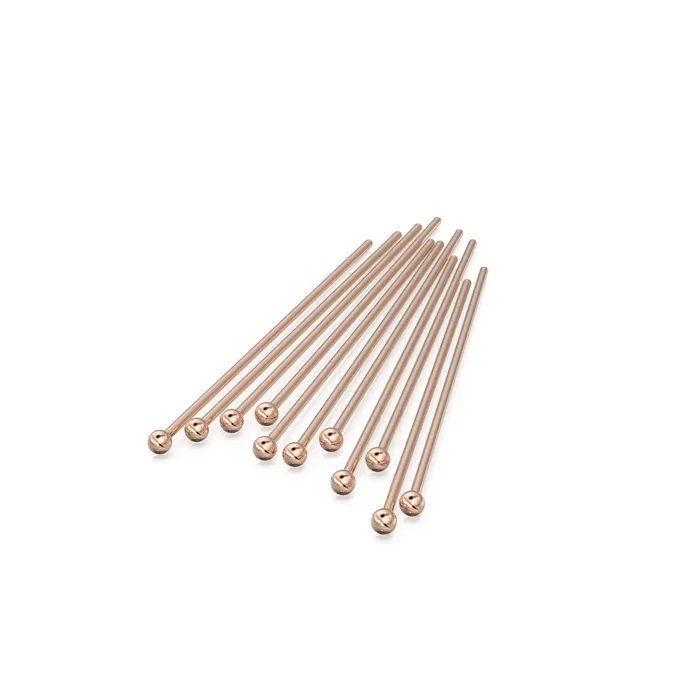 PreStyled Sets Jalvi Co 27 gauge 18k Solid Yellow Gold 20MM 08 INCH Ball Headpin Quantity 2 or 10 or 50 PreStyled Sets Jalvi Co 27 gauge 18k Solid Yellow Gold 20MM 08 INCH Ball Headpin Quantity 2 or 10 or 50