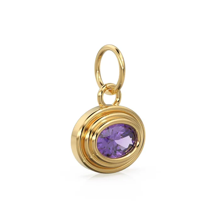 PreStyled Sets Jalvi Co African Amethyst Charms 14k Yellow Solid Gold Bubble Bezel Charm Pendant Purple Oval Gemstone Bezel 18K Gold Jewelry Finding PreStyled Sets Jalvi Co African Amethyst Charms 14k Yellow Solid Gold Bubble Bezel Charm Pendant Purple Oval Gemstone Bezel 18K Gold Jewelry Finding
