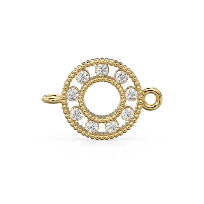 PreStyled Sets Jalvi Co Round Gold Link 18k Solid Yellow Gold Brilliant Diamond Connector Spacer Solid 14k Gold Handmade Link Finding PreStyled Sets Jalvi Co Round Gold Link 18k Solid Yellow Gold Brilliant Diamond Connector Spacer Solid 14k Gold Handmade Link Finding