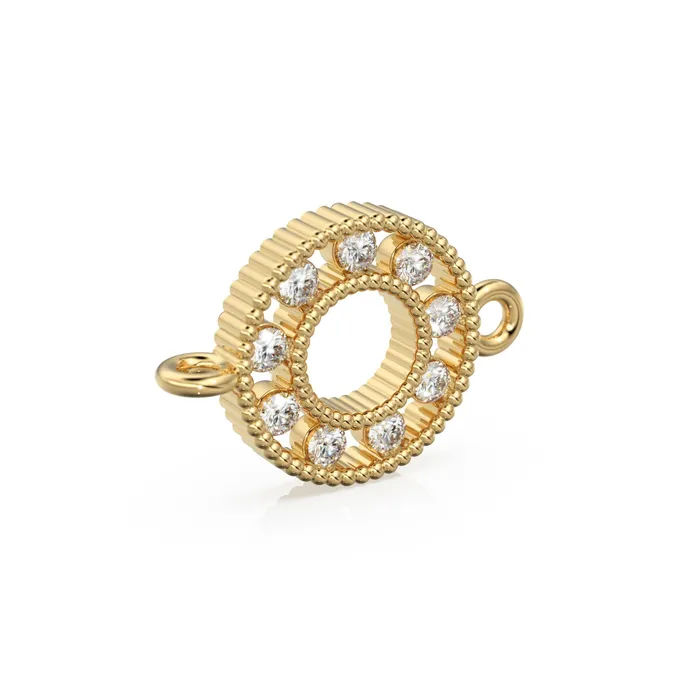 PreStyled Sets Jalvi Co Round Gold Link 18k Solid Yellow Gold Brilliant Diamond Connector Spacer Solid 14k Gold Handmade Link Finding PreStyled Sets Jalvi Co Round Gold Link 18k Solid Yellow Gold Brilliant Diamond Connector Spacer Solid 14k Gold Handmade Link Finding
