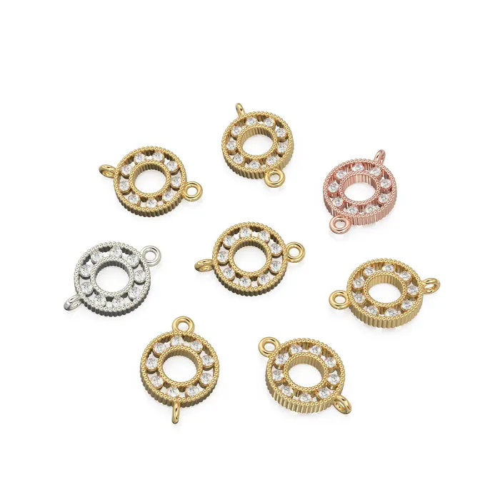 PreStyled Sets Jalvi Co Round Gold Link 18k Solid Yellow Gold Brilliant Diamond Connector Spacer Solid 14k Gold Handmade Link Finding PreStyled Sets Jalvi Co Round Gold Link 18k Solid Yellow Gold Brilliant Diamond Connector Spacer Solid 14k Gold Handmade Link Finding
