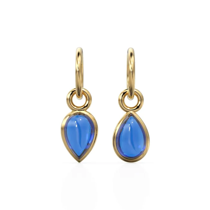 PreStyled Sets Jalvi Co Sapphire Pear Solid Gold Charm Natural Blue Gemstone Handmade Gold Pendant 14k Solid Yellow Gold Jewelry Making Findings April September PreStyled Sets Jalvi Co Sapphire Pear Solid Gold Charm Natural Blue Gemstone Handmade Gold Pendant 14k Solid Yellow Gold Jewelry Making Findings April September