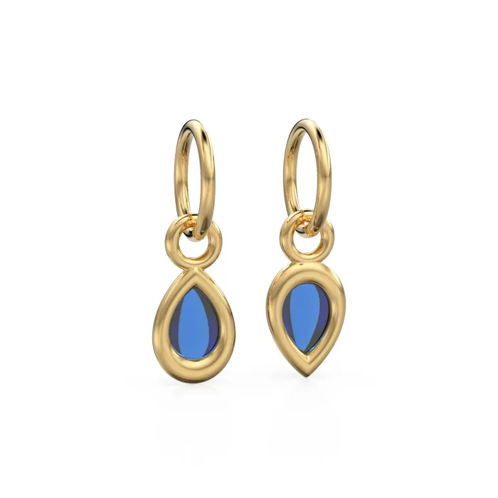 PreStyled Sets Jalvi Co Sapphire Pear Solid Gold Charm Natural Blue Gemstone Handmade Gold Pendant 14k Solid Yellow Gold Jewelry Making Findings April September PreStyled Sets Jalvi Co Sapphire Pear Solid Gold Charm Natural Blue Gemstone Handmade Gold Pendant 14k Solid Yellow Gold Jewelry Making Findings April September