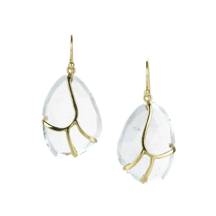 Rachel Atherley Earrings Crystal Quartz Butterfly Earrings