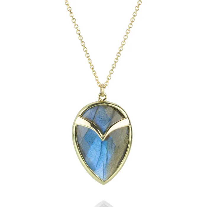 Rachel Atherley Necklaces Labradorite Owl Pendant Necklace
