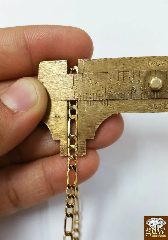 Real 10k Yellow Gold Figaro Chain With 10k Jesus Cross pendant 2028 Necklace Gold and Diamond Necklaces