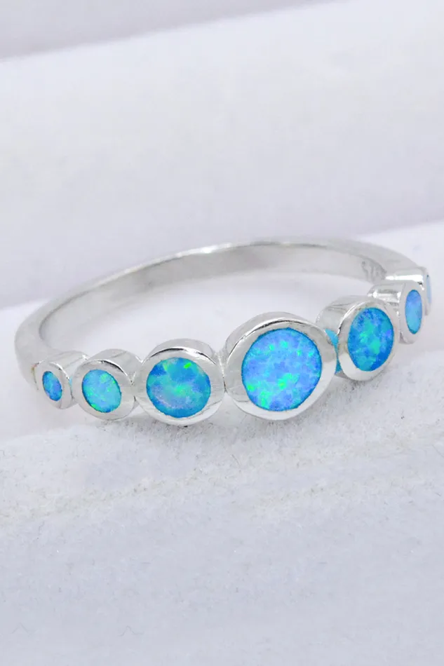 Rings 925 Sterling Silver MultiOpal Ring Trendsi