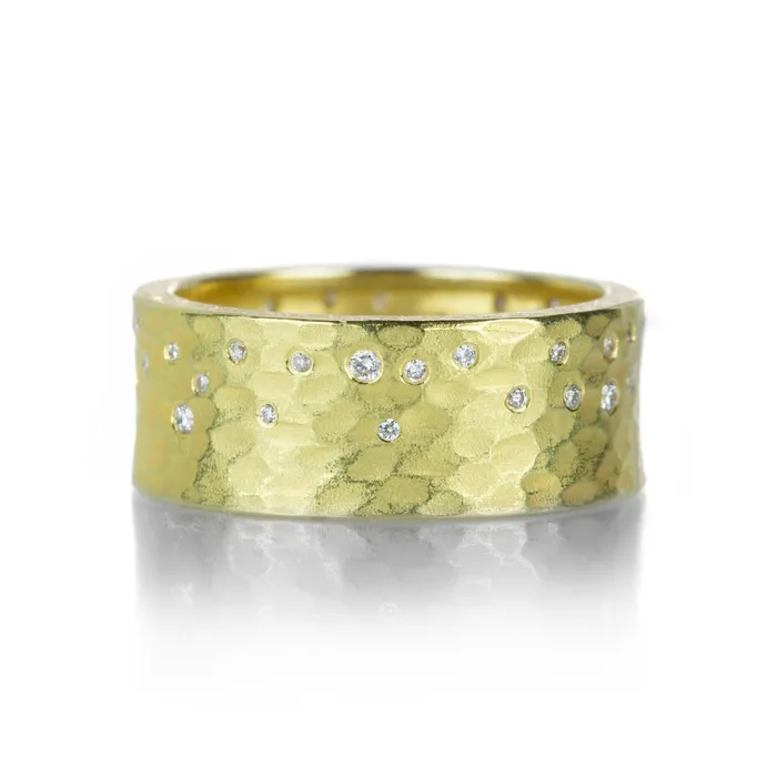 Rings Barbara Heinrich Carved Glacier Band with Diamonds