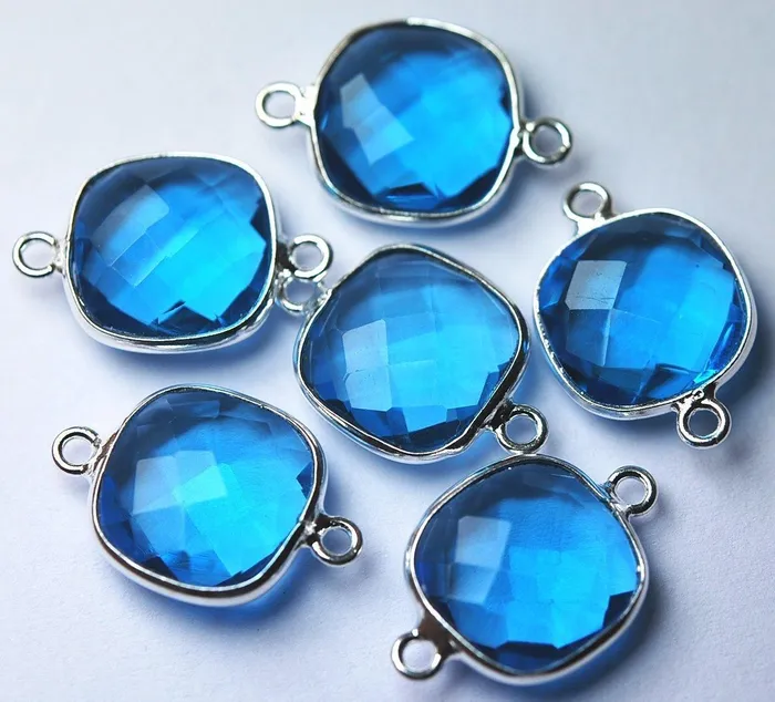 Rings Beads Supplies USA 925 Sterling SilverLight Sky Blue Quartz Faceted Cushion Shape Pendent 10 Piece Of 19mm Approx Rings Beads Supplies USA 925 Sterling SilverLight Sky Blue Quartz Faceted Cushion Shape Pendent 10 Piece Of 19mm Approx