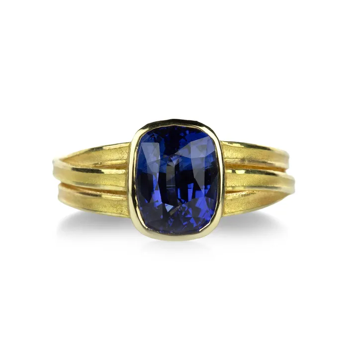 Rings Cushion Cut Ceylon Sapphire Ring Barbara Heinrich