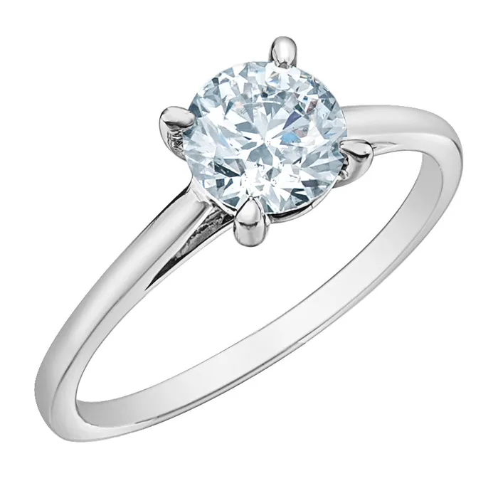 Rings Diamond Evolution 14kt White Gold 100cttw LabCreated Diamond Solitaire Engagement Ring