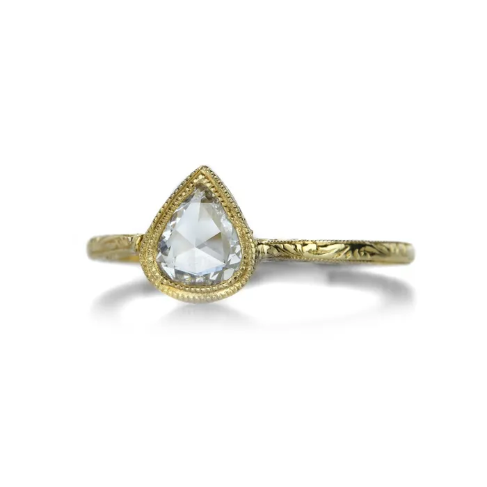 Rings Engraved Diamond Cathedral Ring Diana Mitchell