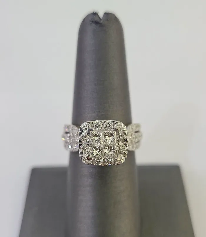 Rings Gold and Diamond Real 14k Diamond Ladies Ring Yellow Gold Bridal Women Engagement Wedding Rings Gold and Diamond Real 14k Diamond Ladies Ring Yellow Gold Bridal Women Engagement Wedding