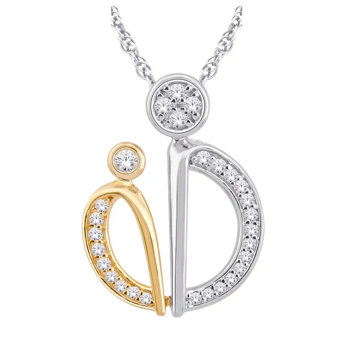 Rings Independent Jewellers 10kt TwoTone Gold 015cttw Diamond Mother and Child Pendant Rings Independent Jewellers 10kt TwoTone Gold 015cttw Diamond Mother and Child Pendant