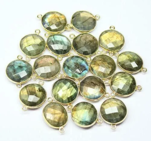 Rings Jalvi Co Labradorite Coin 925 Sterling Silver Gold Vermeil Bezel Connector 5pc 21mm Rings Jalvi Co Labradorite Coin 925 Sterling Silver Gold Vermeil Bezel Connector 5pc 21mm