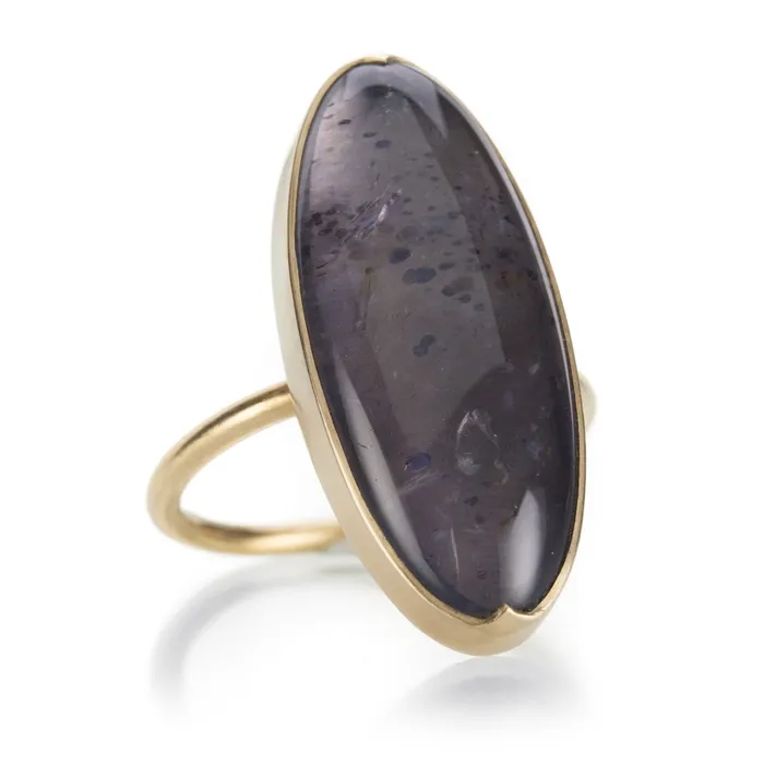 Rings Large Oval Iolite Ring Gabriella Kiss