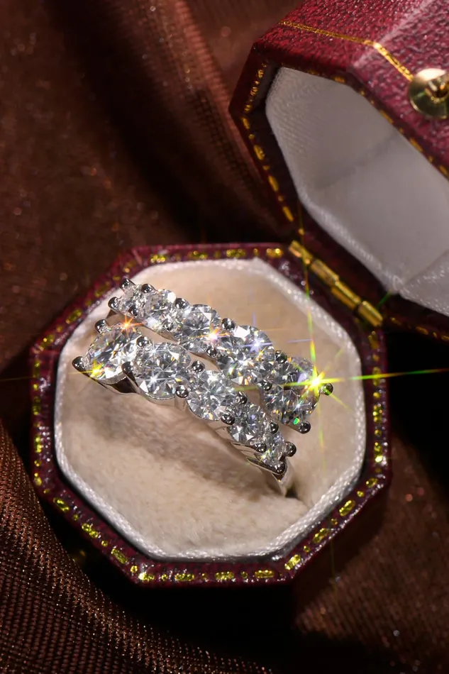 Rings Moissanite 925 Sterling Silver Ring Trendsi