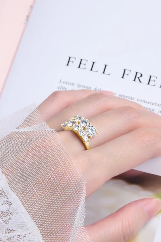 Rings Moissanite 925 Sterling Silver Ring Trendsi
