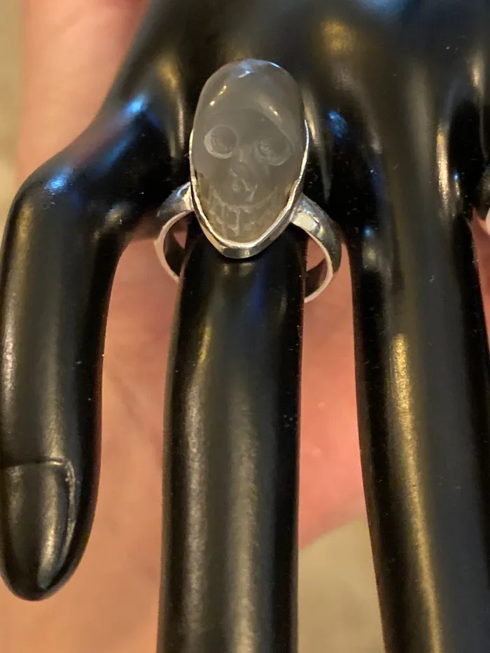 Rings Sophiareneboutique Sterling Silver Labradorite Skull Ring