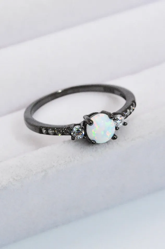 Rings Trendsi 925 Sterling Silver Round Opal Ring