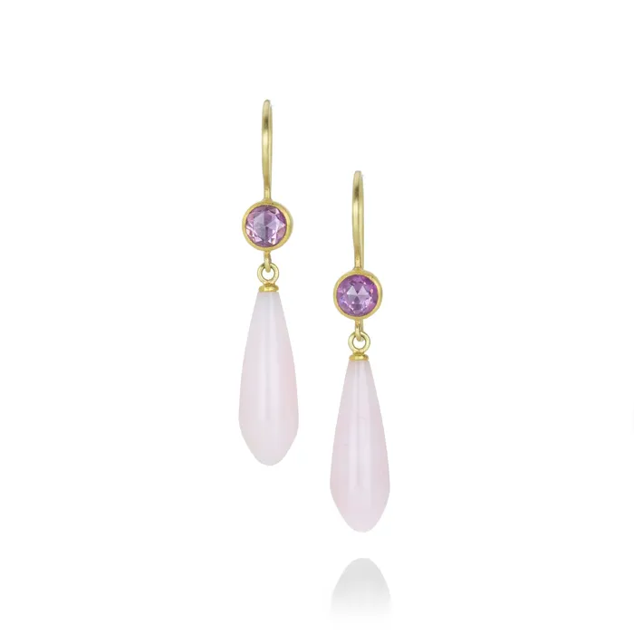 Sapphire and Opal Apple Eve Earrings Mallary Marks Earrings