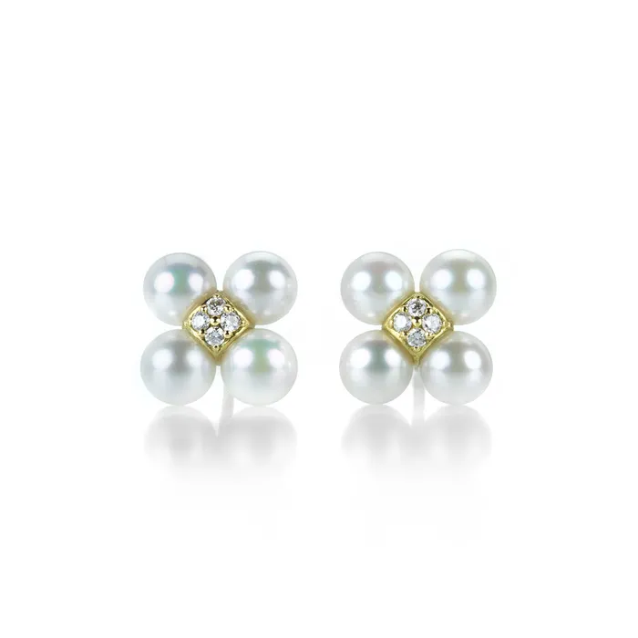 Sequence Pearl and Diamond Stud Earrings Paul Morelli Earrings