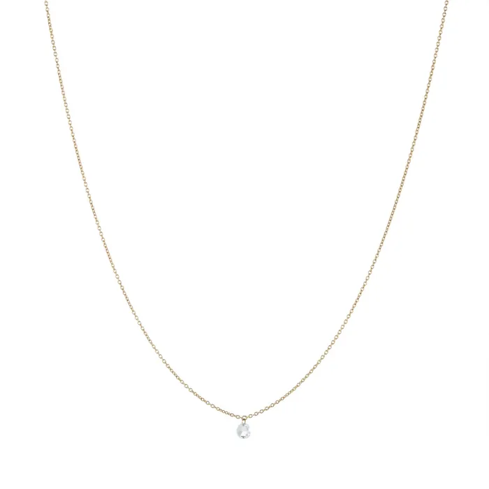 Sethi Couture Necklaces Rose Cut Diamond Drop Cien Necklace