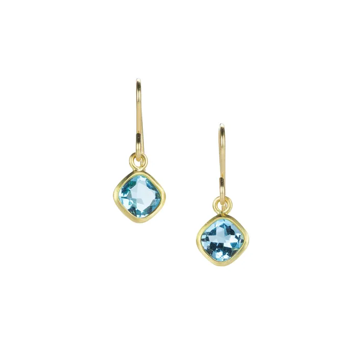 Small Blue Topaz Earrings Maria Beaulieu Earrings