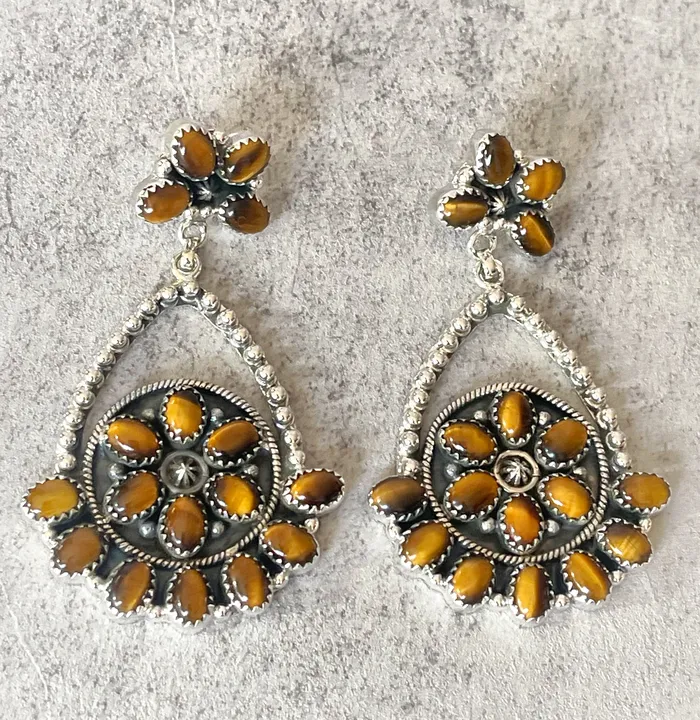 SophiaRene Boutique Earrings Sterling Silver Natural Stone Custom Statement Earrings SophiaRene Boutique Earrings Sterling Silver Natural Stone Custom Statement Earrings