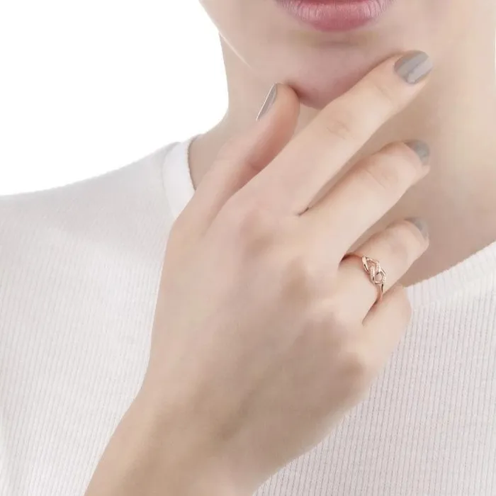 Spirito Rosa Rings Bellona Bond Ring 925 Silver Rose Gold Plated Spirito Rosa Rings Bellona Bond Ring 925 Silver Rose Gold Plated