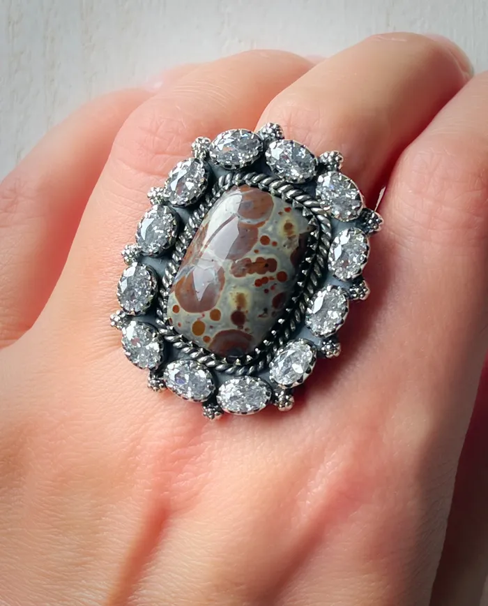 Sterling Silver Astroid Jasper White Topaz Cluster Rings Sophiareneboutiquecom Rings Sterling Silver Astroid Jasper White Topaz Cluster Rings Sophiareneboutiquecom Rings