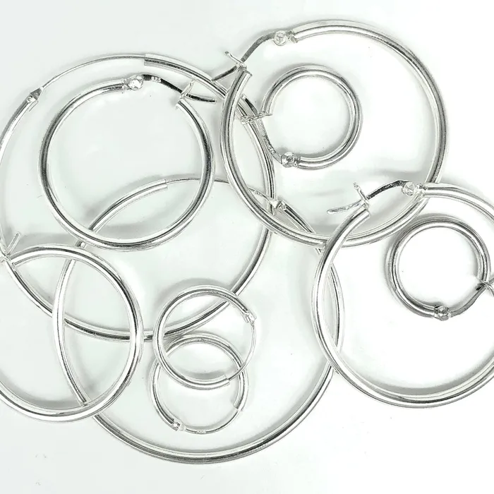 Thailand Earrings Sterling Silver Earrings Hoops