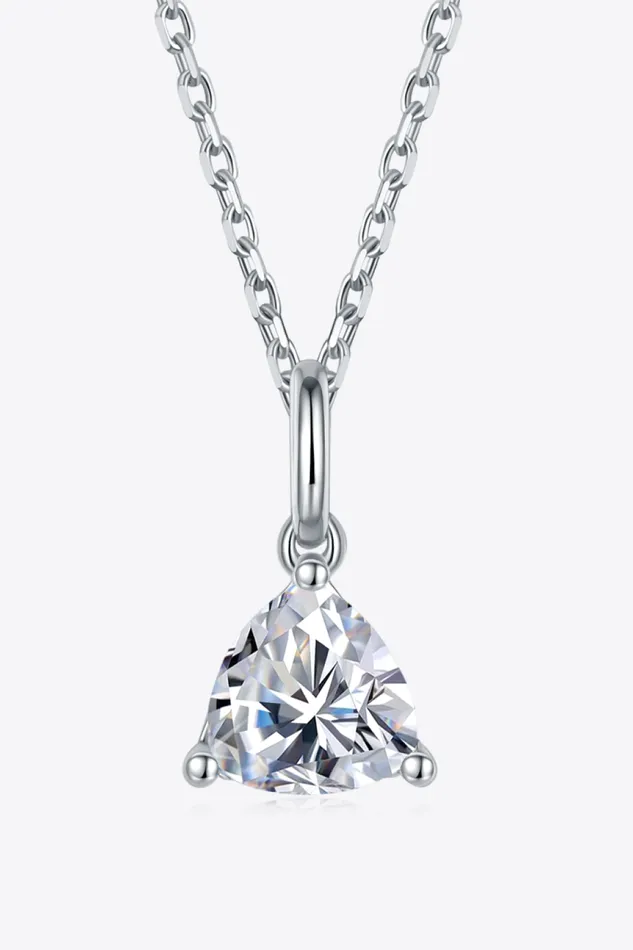 Trendsi Necklaces 1 Carat Moissanite Pendant 925 Sterling Silver Necklace