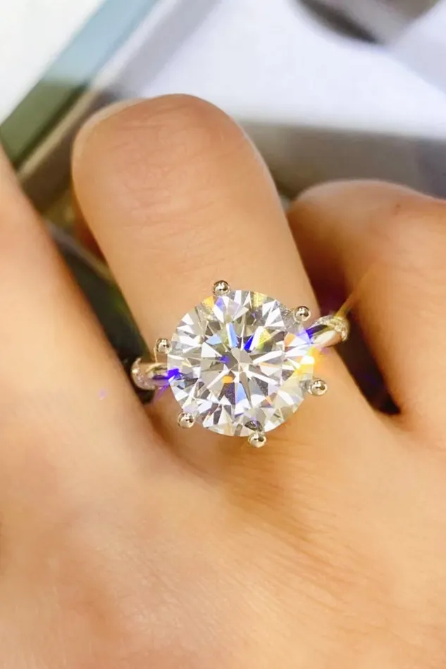 Trendsi Rings 5 Carat Moissanite 6Prong Ring