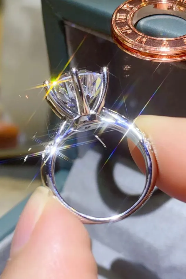 Trendsi Rings 5 Carat Moissanite 6Prong Ring