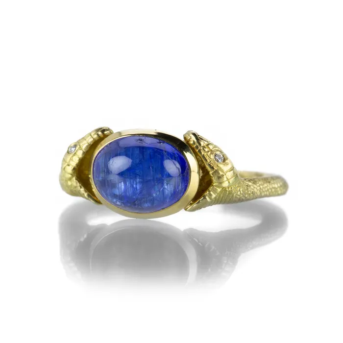 Two Headed Tanzanite Serpent Ring Anthony Lent Rings