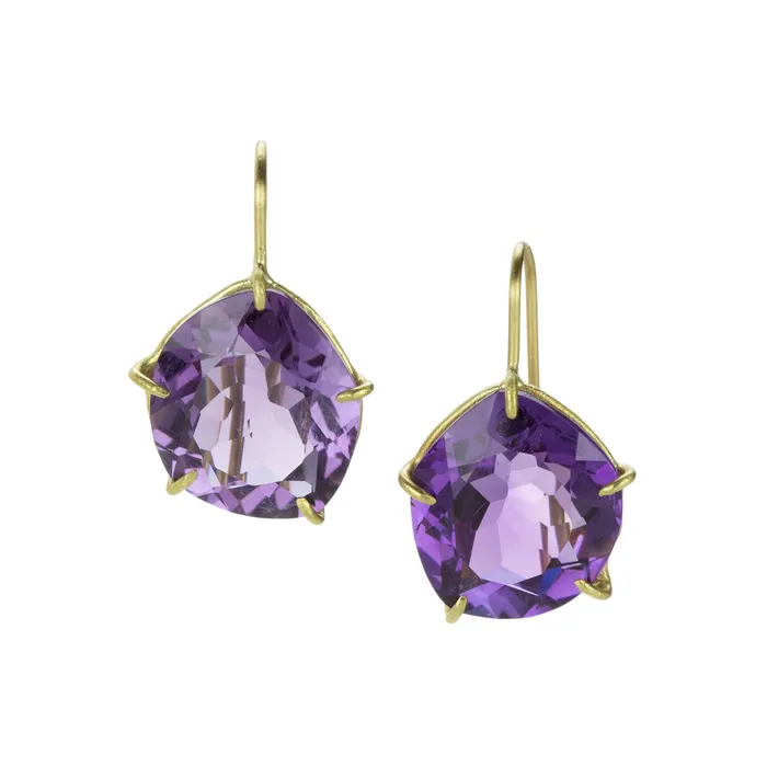 Violet Amethyst Drop Petal Earrings Rosanne Pugliese Earrings
